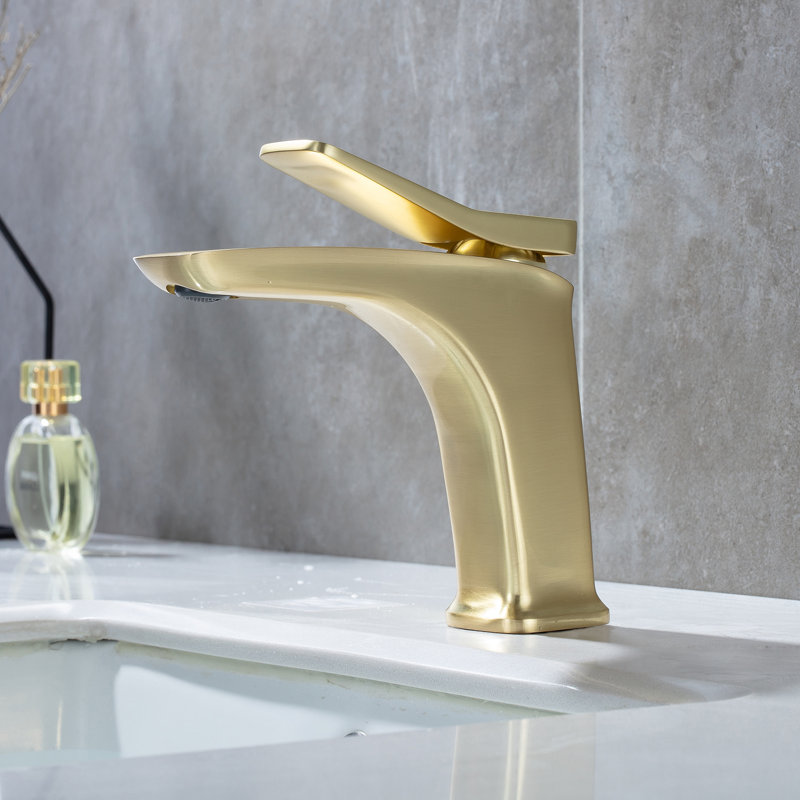 RBROHANT Brushed Gold Bathroom Faucet, Single Handle Wayfair.ca
